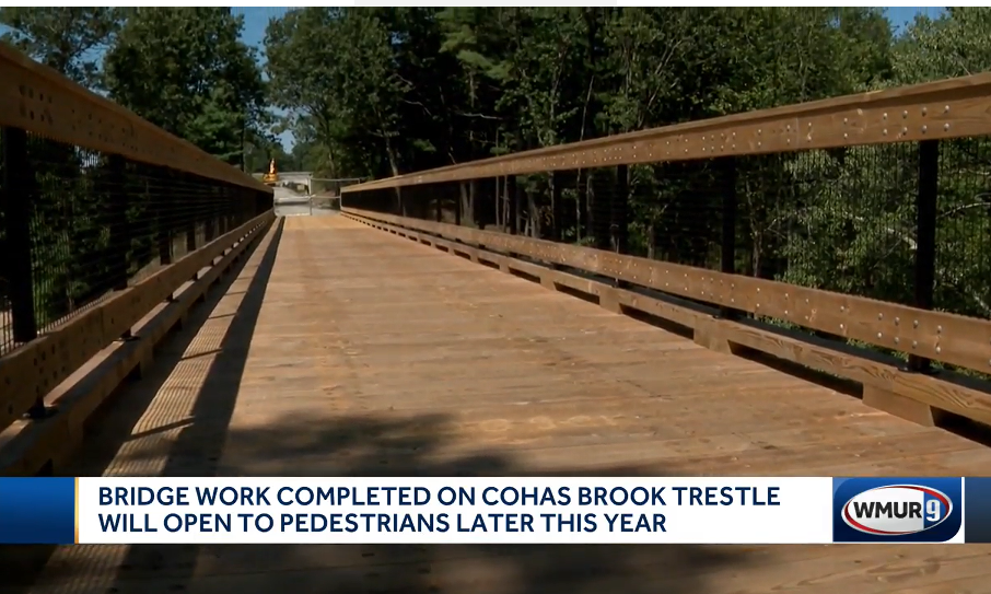 Cohas Brook Trestle Work Complete BikeWalk Alliance of NH